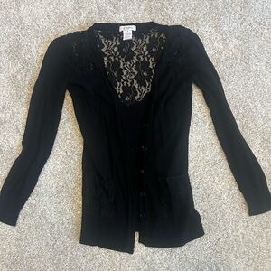 Candie's Black Lace Sweater